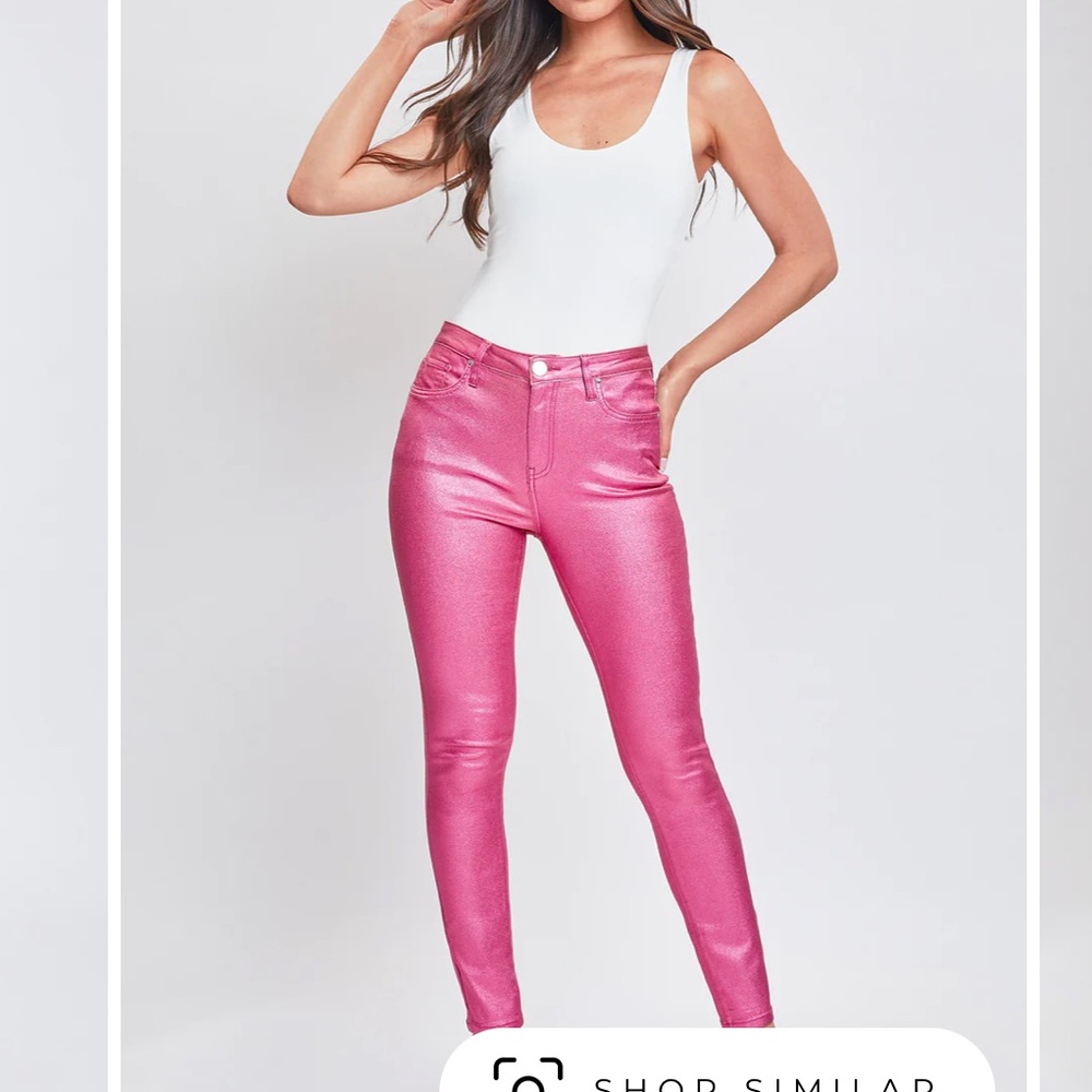 Metallic  Pink Pants